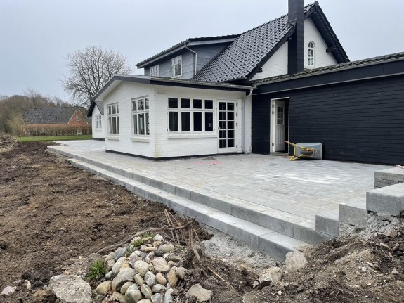 Opbygning af terrasse til hus